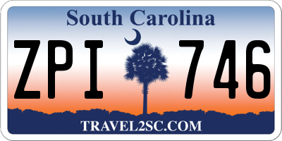 SC license plate ZPI746