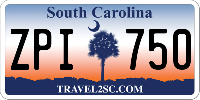 SC license plate ZPI750