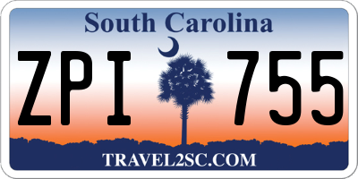SC license plate ZPI755