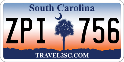 SC license plate ZPI756