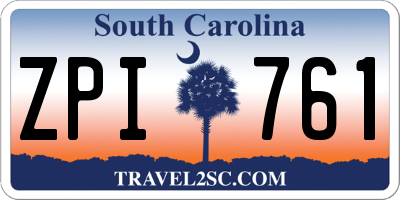 SC license plate ZPI761