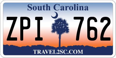 SC license plate ZPI762