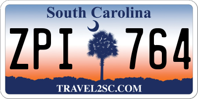 SC license plate ZPI764