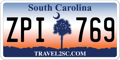 SC license plate ZPI769