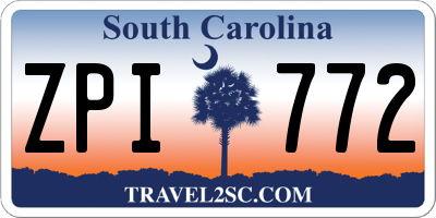 SC license plate ZPI772