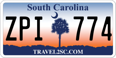 SC license plate ZPI774