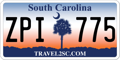 SC license plate ZPI775