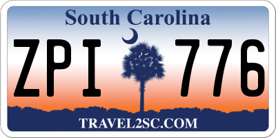 SC license plate ZPI776