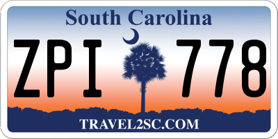 SC license plate ZPI778