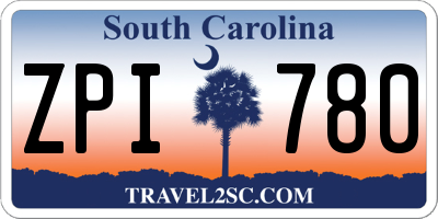 SC license plate ZPI780