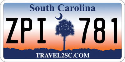 SC license plate ZPI781