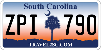 SC license plate ZPI790