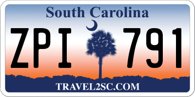 SC license plate ZPI791