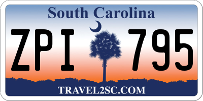 SC license plate ZPI795