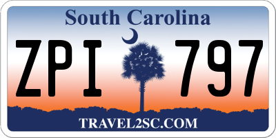 SC license plate ZPI797