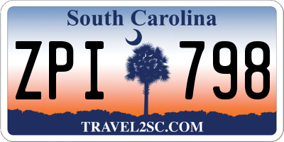 SC license plate ZPI798
