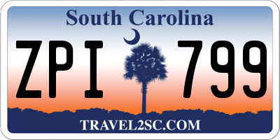SC license plate ZPI799