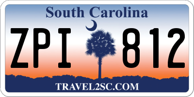 SC license plate ZPI812