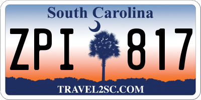 SC license plate ZPI817