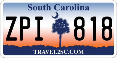 SC license plate ZPI818