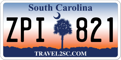 SC license plate ZPI821