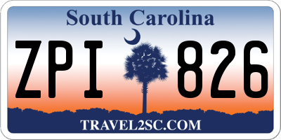 SC license plate ZPI826