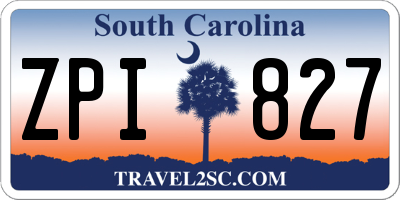 SC license plate ZPI827