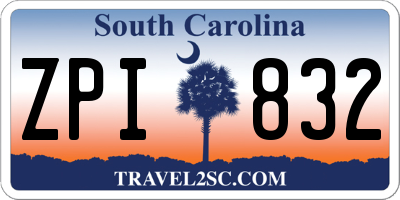 SC license plate ZPI832