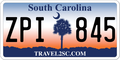 SC license plate ZPI845