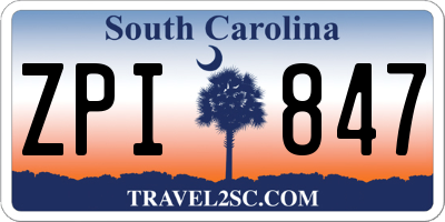 SC license plate ZPI847