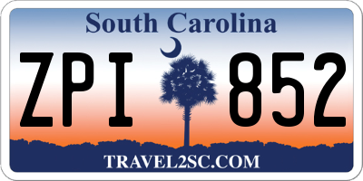 SC license plate ZPI852