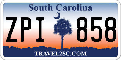 SC license plate ZPI858