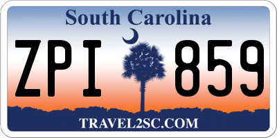 SC license plate ZPI859