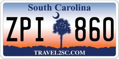 SC license plate ZPI860