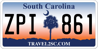 SC license plate ZPI861