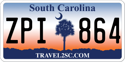 SC license plate ZPI864