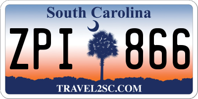 SC license plate ZPI866