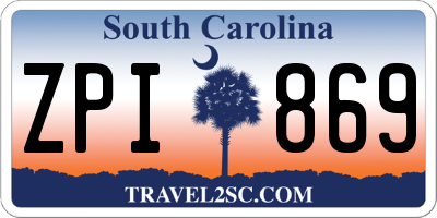 SC license plate ZPI869