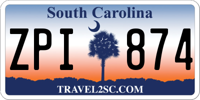 SC license plate ZPI874