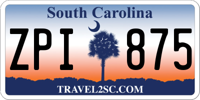 SC license plate ZPI875