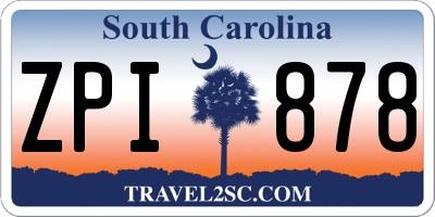 SC license plate ZPI878