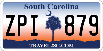 SC license plate ZPI879