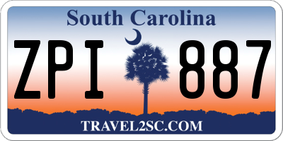 SC license plate ZPI887