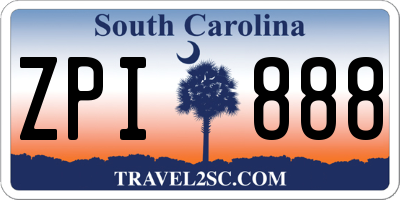 SC license plate ZPI888