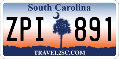 SC license plate ZPI891