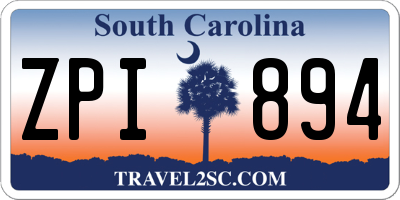 SC license plate ZPI894