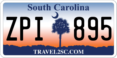 SC license plate ZPI895