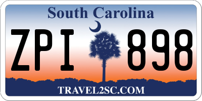 SC license plate ZPI898