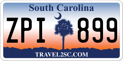 SC license plate ZPI899