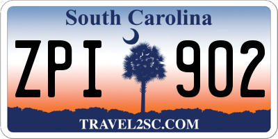SC license plate ZPI902